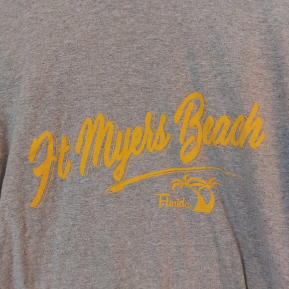 VTG Ft. Myers Florida Souvenir Destination Crew Neck T-Shirt Gray Size Medium - Picture 3 of 4